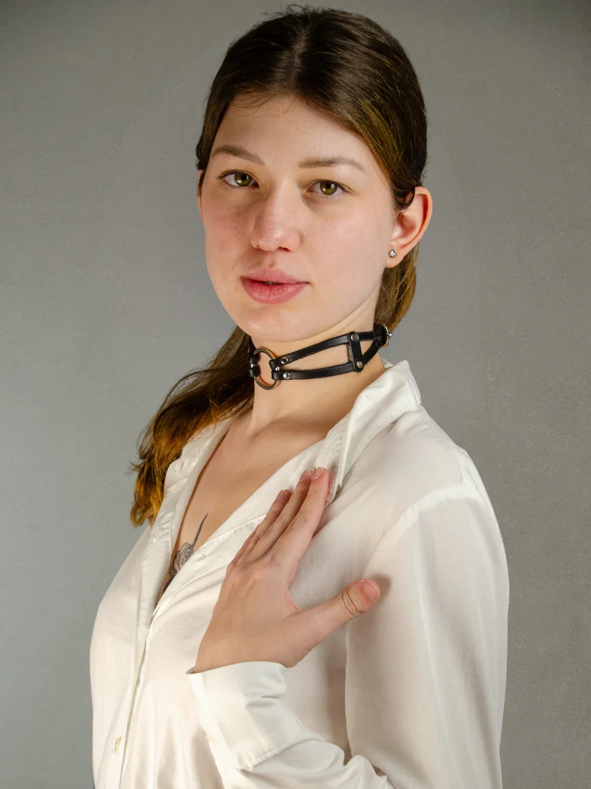 Model wearing  BIA SUBMISSIVE COLLAR