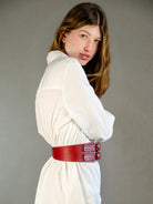 Model wearing  DINA DRESS BELT