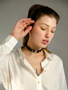 Model wearing  MIA SUBMISSIVE COLLAR